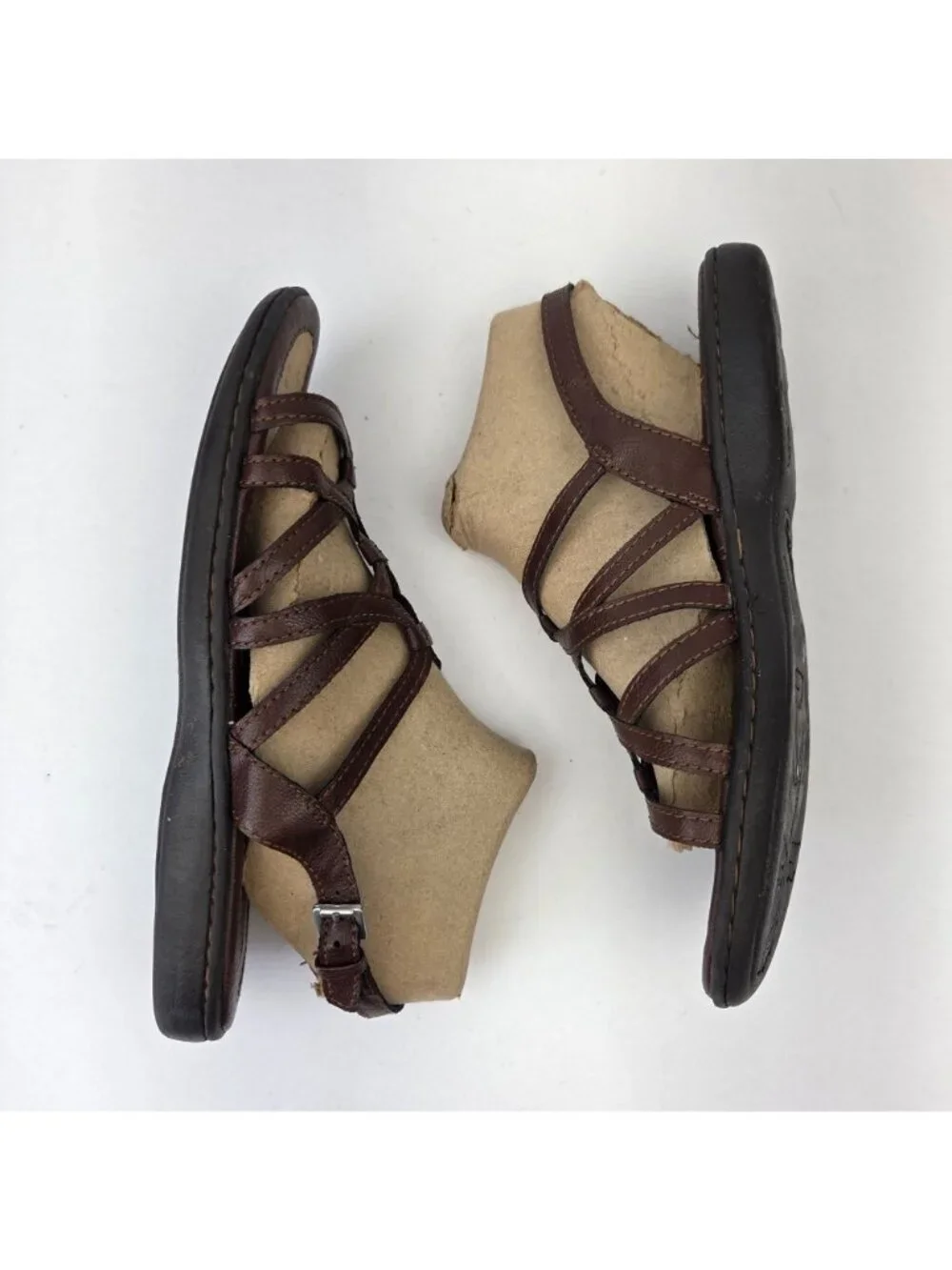 B.O.C. by Born Strappy Sandals Dark Brown Size 8M